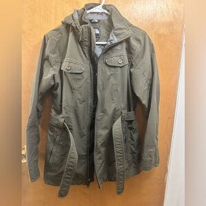 The North Face Army Green Hooded Jacket